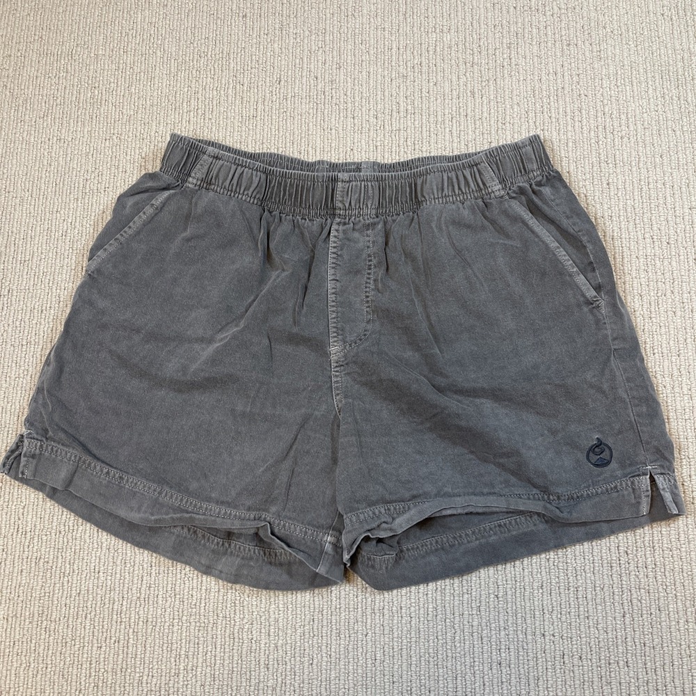 Crazy Shirts Shorts Mens XXL Gray Dyed Cotton Twill Elastic Waist Relaxed